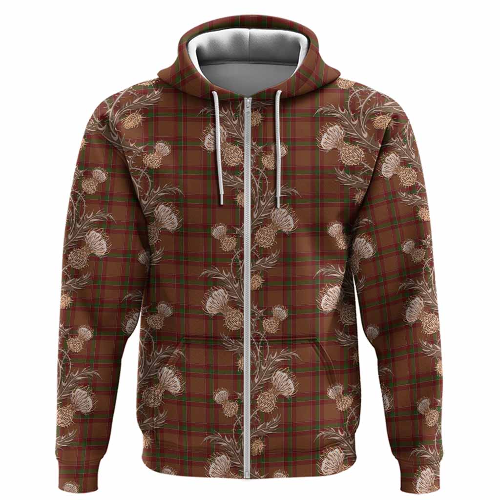 McBrayer Tartan Hoodie Seamless Scottish Thistle Flowers