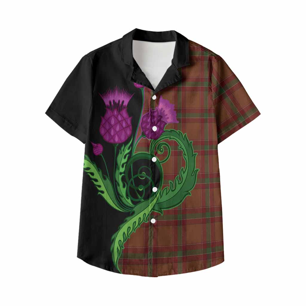 McBrayer Tartan Kid Hawaiian Shirt Traditional Scottish Thistle