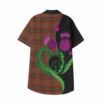McBrayer Tartan Kid Hawaiian Shirt Traditional Scottish Thistle