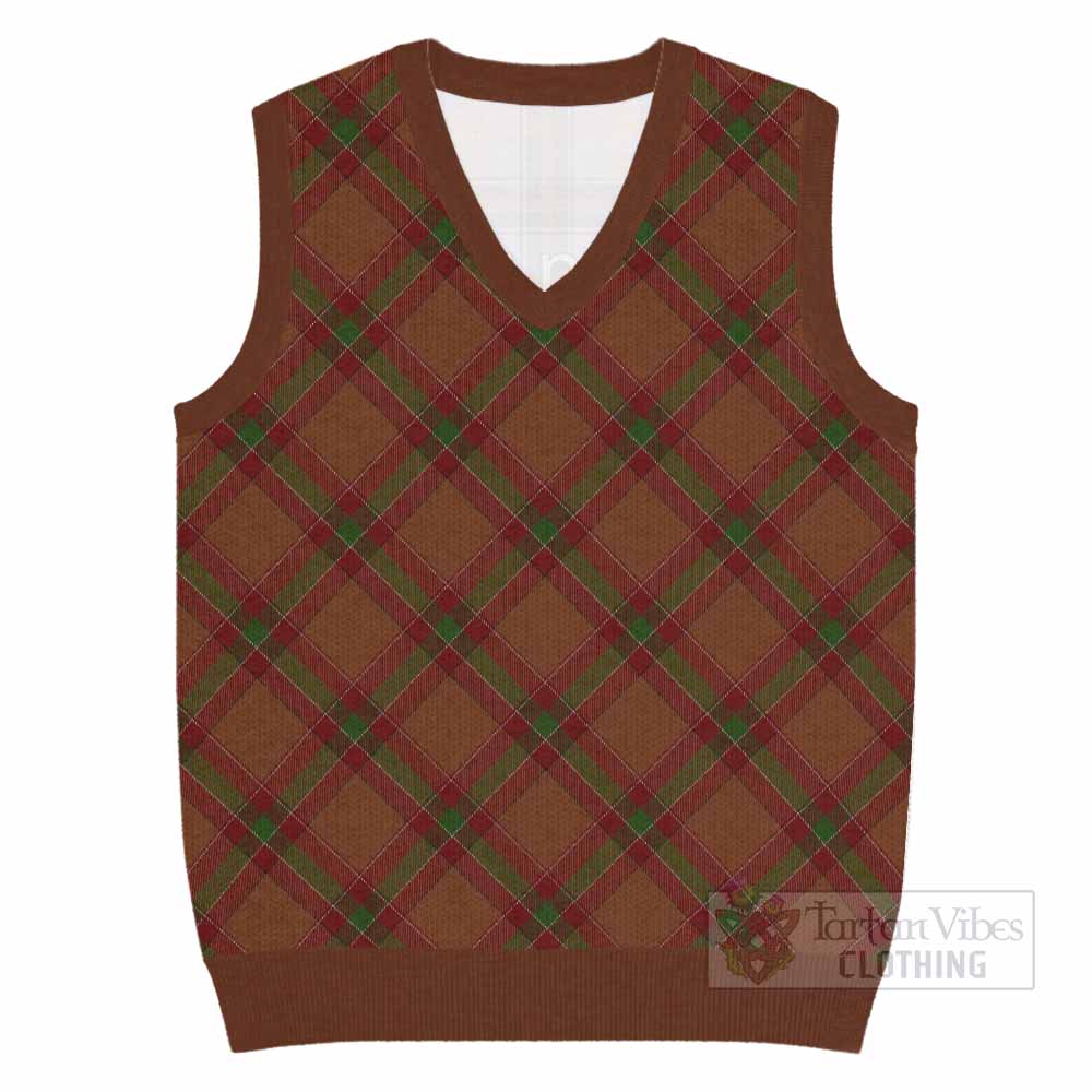 McBrayer Tartan  Knitted V-Neck Vest Cross Style