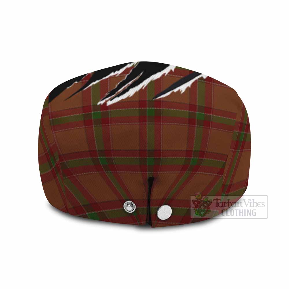 McBrayer Tartan Loch Ness Monster Flat Cap, Jeff Cap Celtic Knot Nessie Art