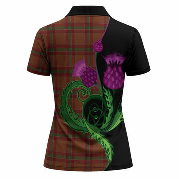 McBrayer Tartan Women Polo Shirt Traditional Scottish Thistle