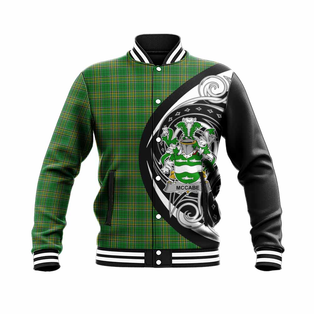 Tartan Vibes Clothing McCabe Irish Clan Baseball Jacket Celtic Circle Style