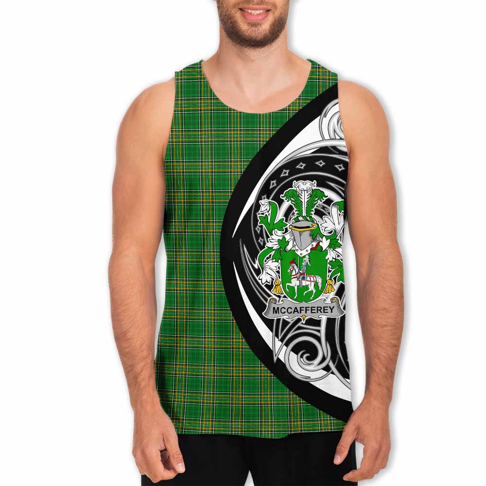 Tartan Vibes Clothing McCafferey Irish Clan Men's Tank Top Celtic Circle Style