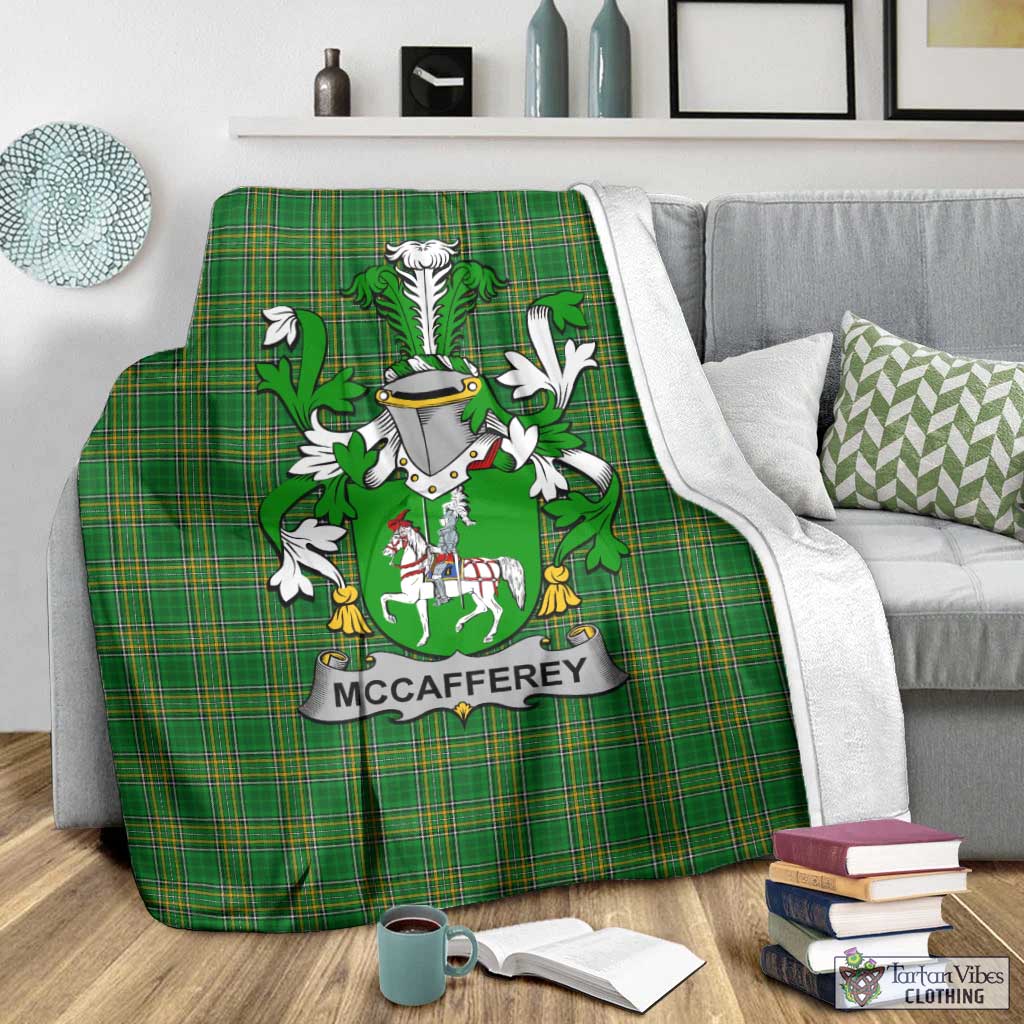 McCafferey Irish Clan Tartan Blanket with Coat of Arms - Tartan Vibes Clothing