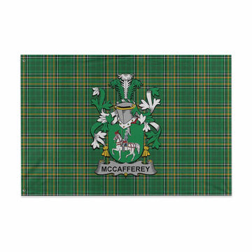 McCafferey Irish Clan Tartan House Flag with Coat of Arms
