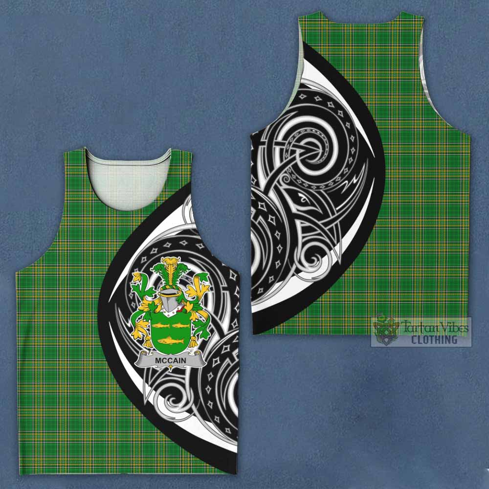 Tartan Vibes Clothing McCain Irish Clan Men's Tank Top Celtic Circle Style