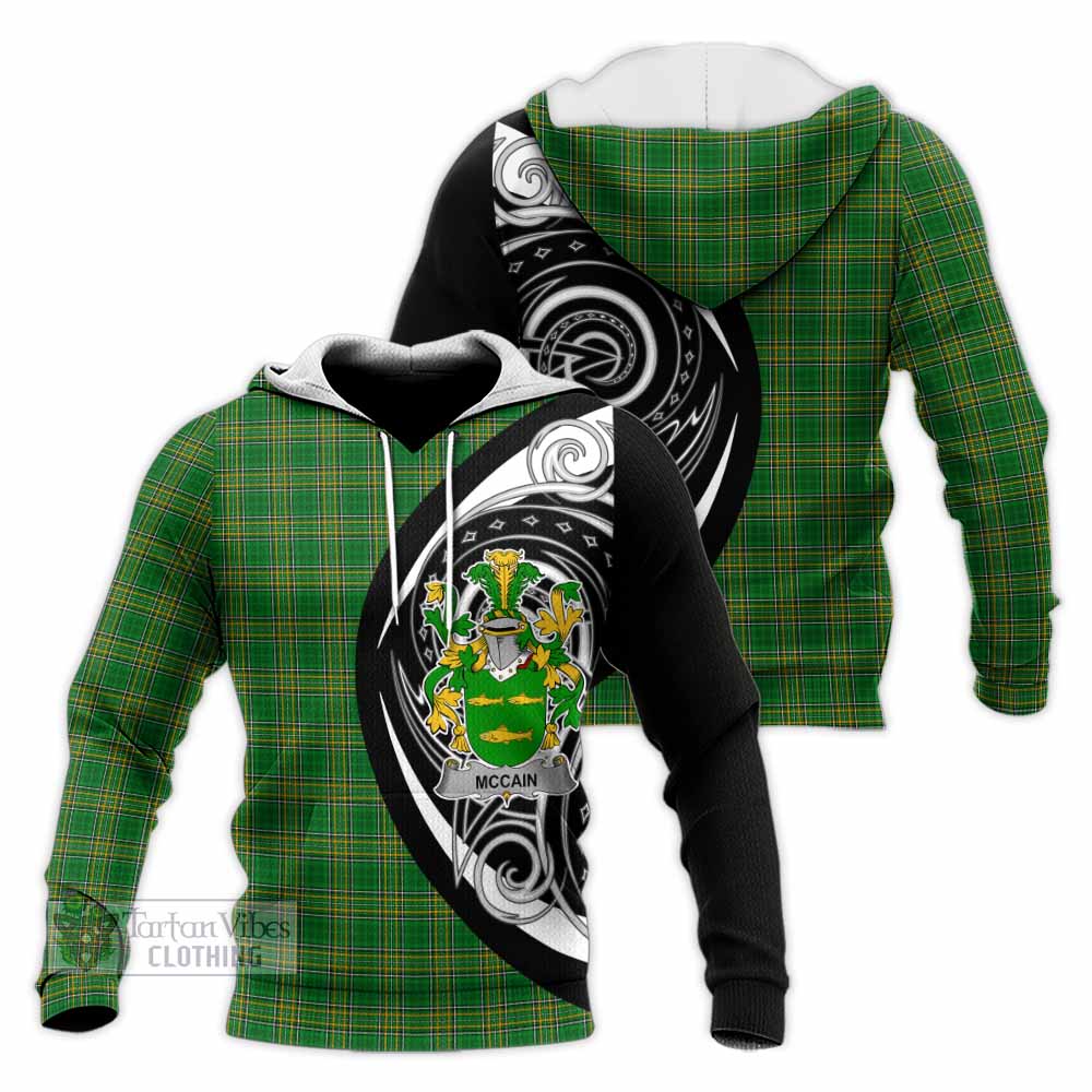 McCain Irish Clan Knitted Hoodie Celtic Circle Style - Tartan Vibes Clothing