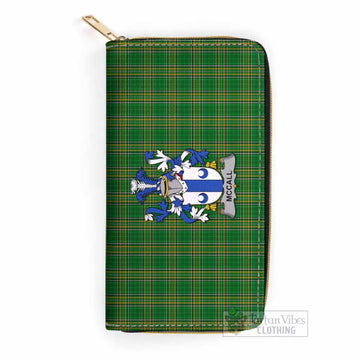 Tartan Vibes Clothing McCall Irish Clan Tartan Women's Leather Wallet with Coat of Arms