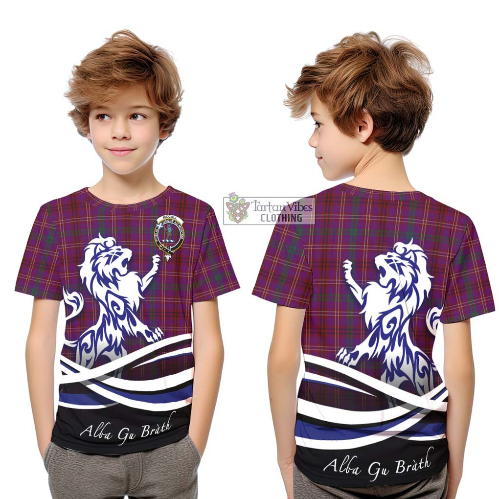 McCall (Caithness) Tartan Kid T-Shirt with Alba Gu Brath Regal Lion Emblem Youth XL Size14 - Tartan Vibes Clothing