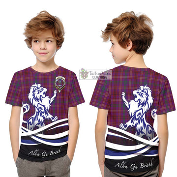 McCall (Caithness) Tartan Kid T-Shirt with Alba Gu Brath Regal Lion Emblem Youth XL Size14 - Tartan Vibes Clothing