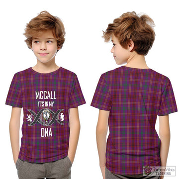 McCall (Caithness) Tartan Kid T-Shirt with Family Crest DNA In Me Style Youth XL Size14 - Tartan Vibes Clothing