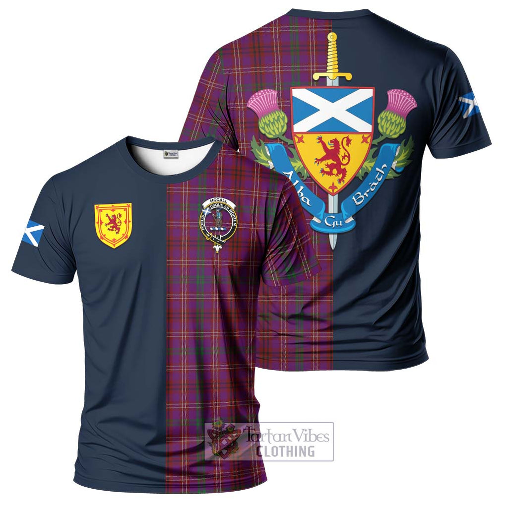 McCall (Caithness) Tartan T-Shirt Alba with Scottish Lion Royal Arm Half Style Kid's Shirt - Tartan Vibes Clothing