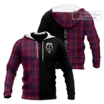 McCall (Caithness) Tartan Knitted Hoodie with Family Crest and Half Of Me Style Unisex Knitted Pullover Hoodie - Tartan Vibes Clothing