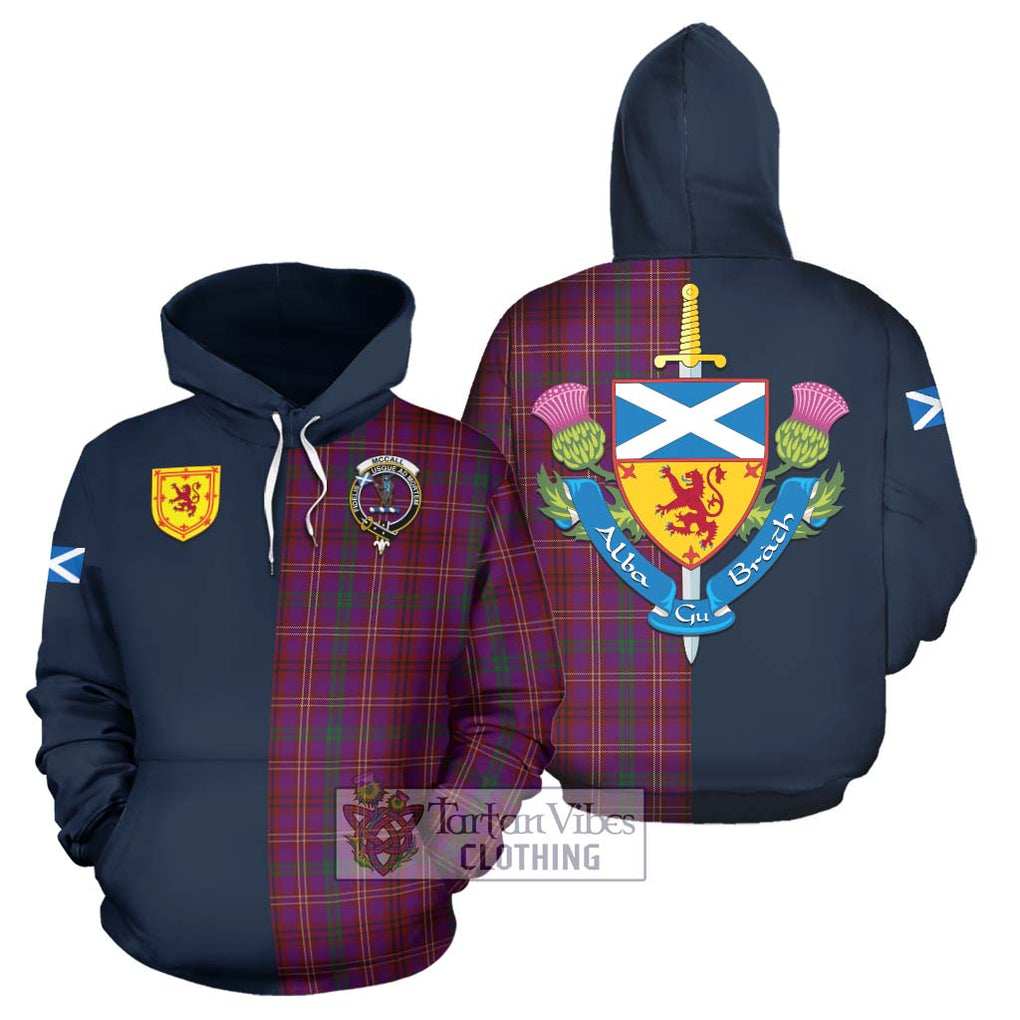 McCall (Caithness) Tartan Hoodie Alba with Scottish Lion Royal Arm Half Style Zip Hoodie - Tartan Vibes Clothing