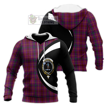McCall (Caithness) Tartan Knitted Hoodie with Family Crest Circle Style Unisex Knitted Pullover Hoodie - Tartan Vibes Clothing
