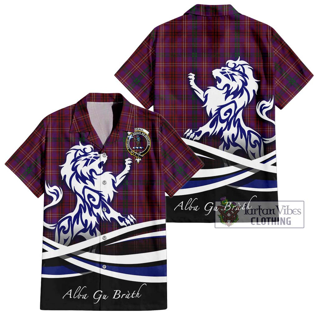 McCall (Caithness) Tartan Hawaiian Shirt with Alba Gu Brath Regal Lion Emblem Kid - Tartan Vibes Clothing