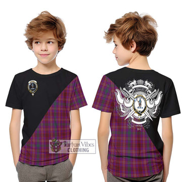 McCall (Caithness) Tartan Kid T-Shirt with Family Crest and Military Logo Style Youth XL Size14 - Tartan Vibes Clothing