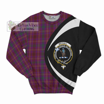 McCall (Caithness) Tartan Sweatshirt with Family Crest Circle Style Unisex - Tartan Vibes Clothing