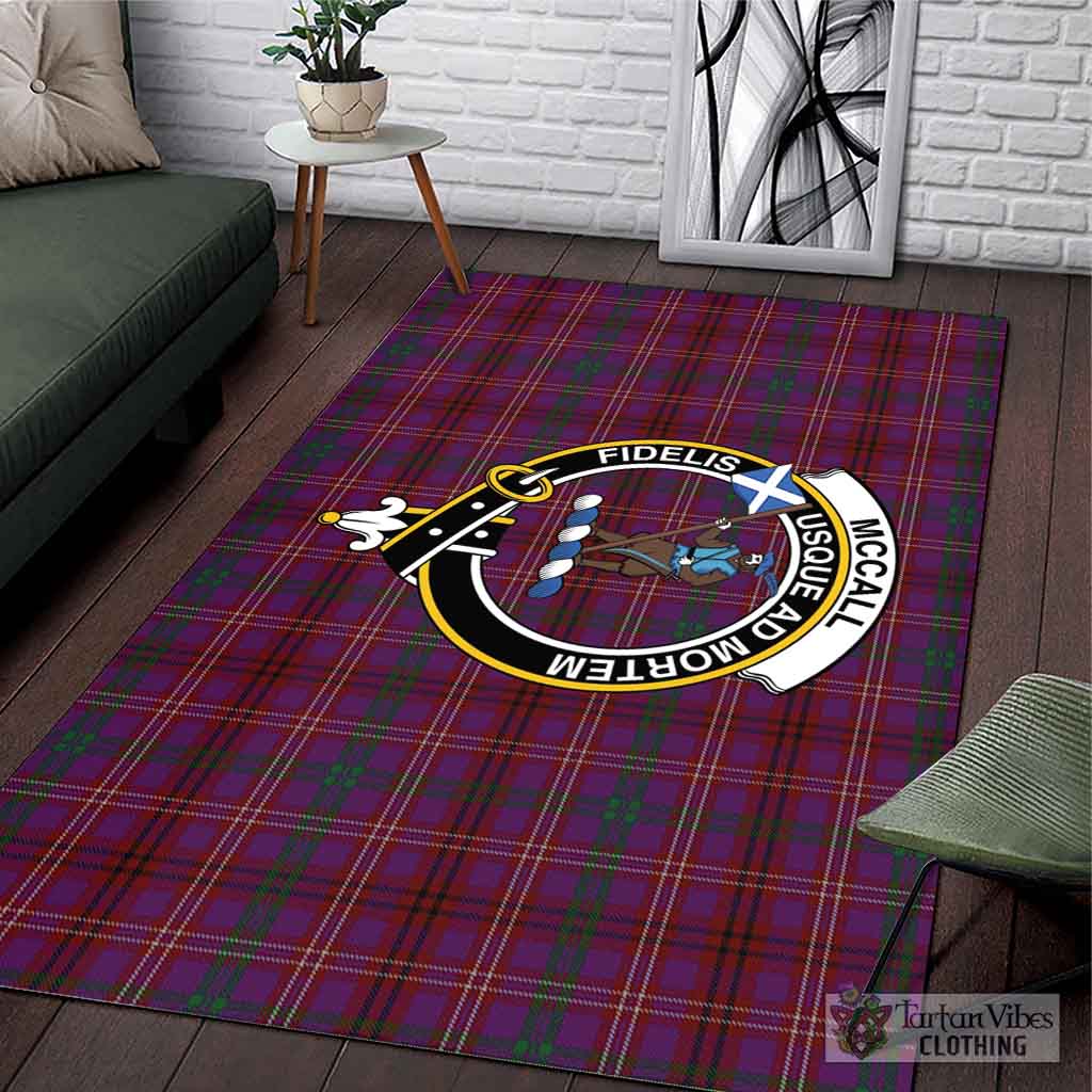 McCall (Caithness) Tartan Area Rug with Family Crest L 59*86 inch (150x220 cm) - Tartan Vibes Clothing