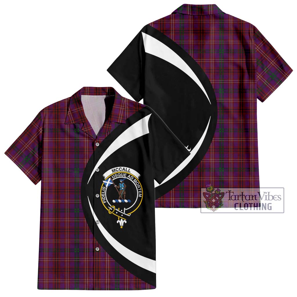 McCall (Caithness) Tartan Hawaiian Shirt with Family Crest Circle Style Kid - Tartan Vibes Clothing