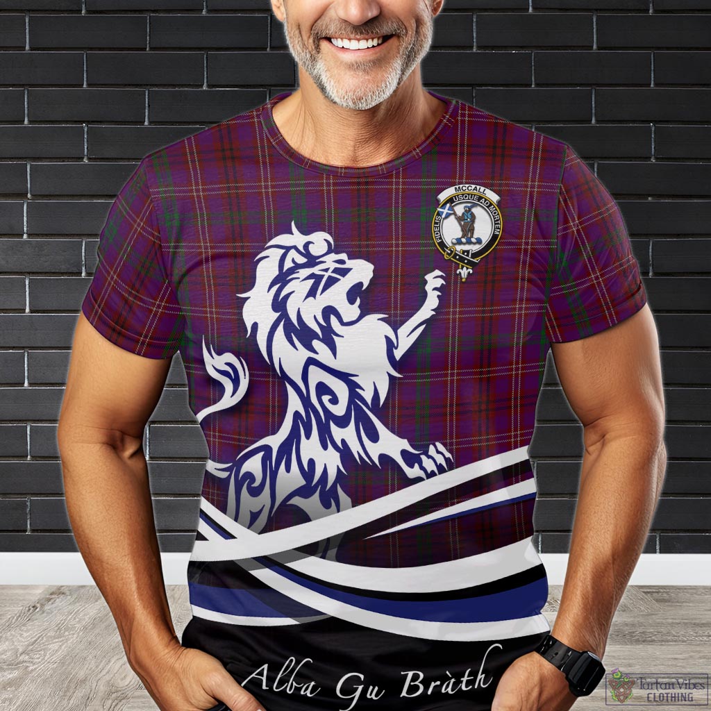 McCall (Caithness) Tartan T-Shirt with Alba Gu Brath Regal Lion Emblem Kid's Shirt - Tartan Vibes Clothing