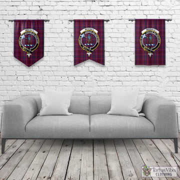 McCall (Caithness) Tartan Gonfalon, Tartan Banner with Family Crest Rectangle - Tartan Vibes Clothing