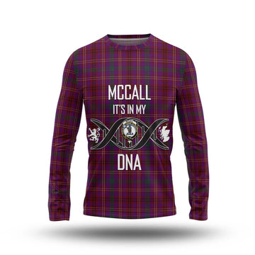 McCall (Caithness) Tartan Long Sleeve T-Shirt with Family Crest DNA In Me Style Unisex - Tartan Vibes Clothing