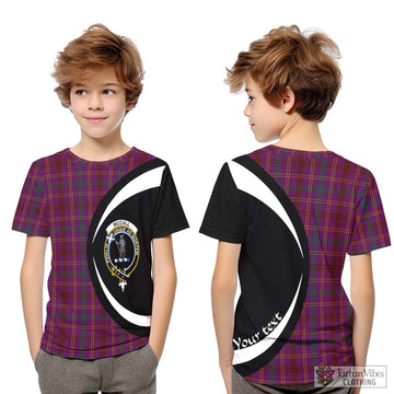 McCall (Caithness) Tartan Kid T-Shirt with Family Crest Circle Style Youth XL Size14 - Tartan Vibes Clothing