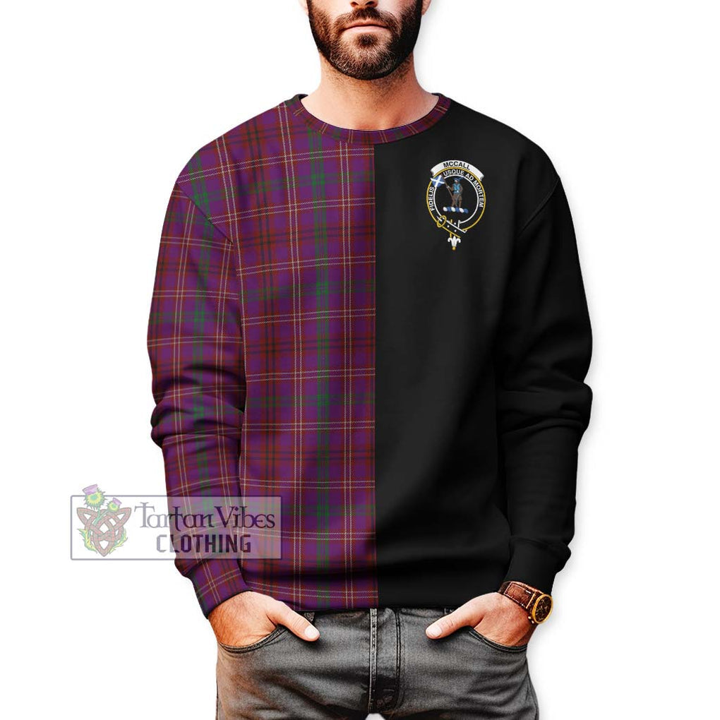 McCall (Caithness) Tartan Sweatshirt with Family Crest and Half Of Me Style Unisex - Tartan Vibes Clothing