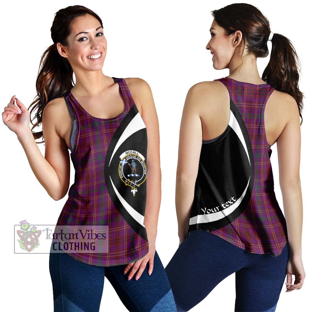 McCall (Caithness) Tartan Women's Racerback Tanks with Family Crest Circle Style 4XL - Tartan Vibes Clothing