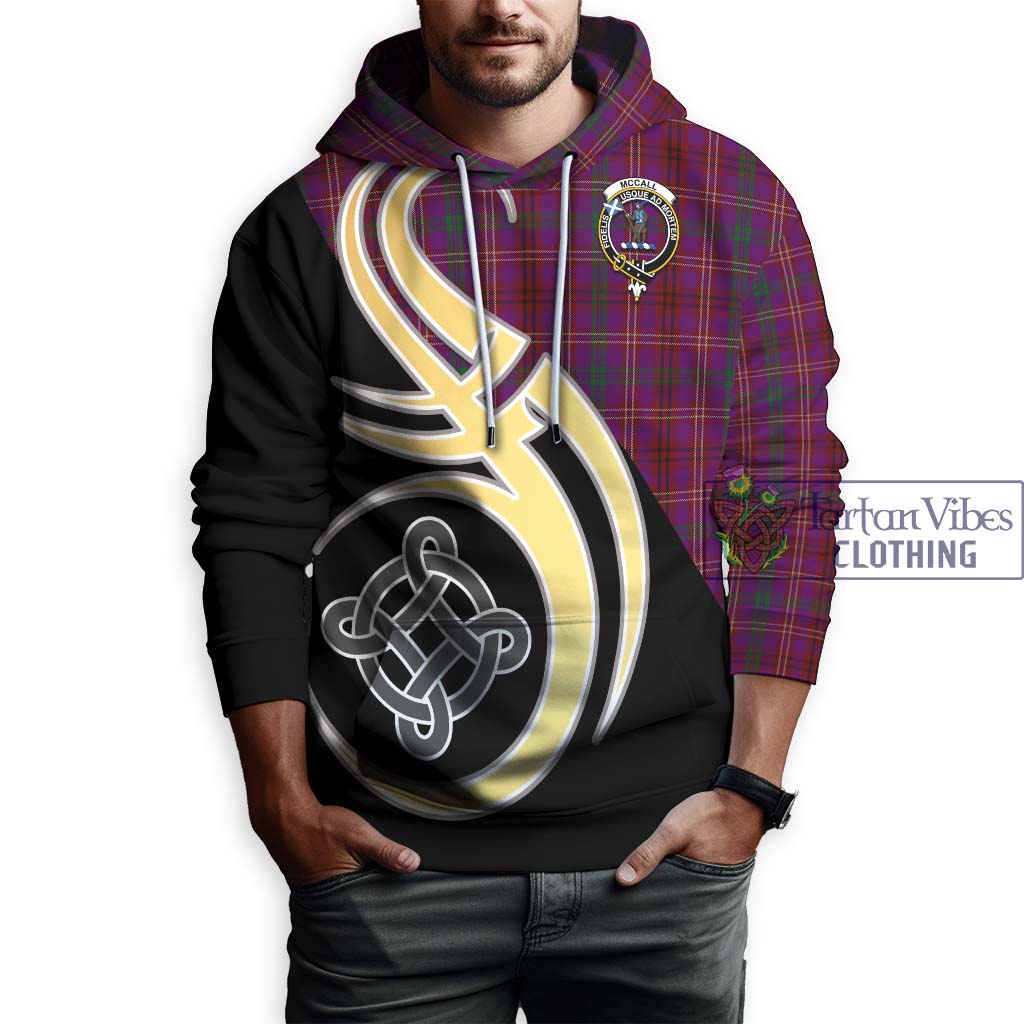McCall (Caithness) Tartan Hoodie with Family Crest and Celtic Symbol Style Zip Hoodie - Tartan Vibes Clothing