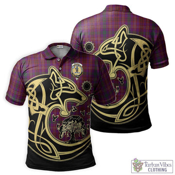 McCall (Caithness) Tartan Polo Shirt with Family Crest Celtic Wolf Style Kid - Tartan Vibes Clothing