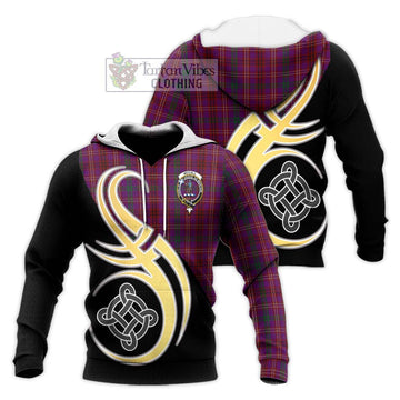 McCall (Caithness) Tartan Knitted Hoodie with Family Crest and Celtic Symbol Style Unisex Knitted Pullover Hoodie - Tartan Vibes Clothing