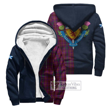 McCall (Caithness) Tartan Sherpa Hoodie Alba with Scottish Lion Royal Arm Half Style Unisex S - Tartan Vibes Clothing