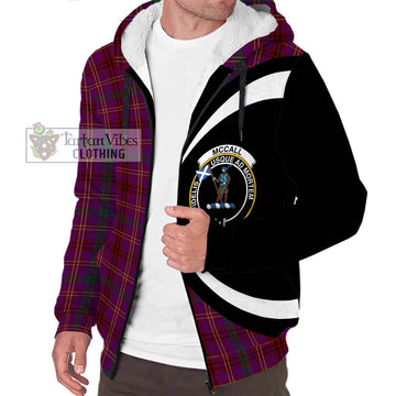 McCall (Caithness) Tartan Sherpa Hoodie with Family Crest Circle Style Unisex S - Tartan Vibes Clothing