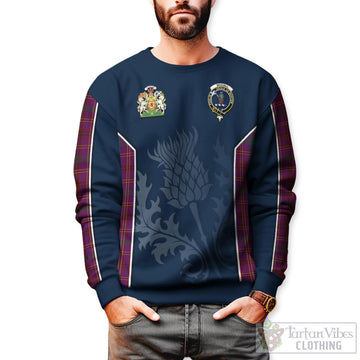 McCall (Caithness) Tartan Sweatshirt with Family Crest and Scottish Thistle Vibes Sport Style Unisex - Tartan Vibes Clothing