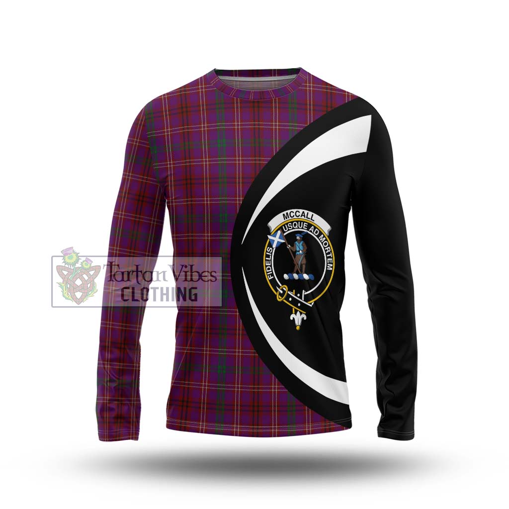 McCall (Caithness) Tartan Long Sleeve T-Shirt with Family Crest Circle Style Unisex - Tartan Vibes Clothing