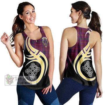 McCall (Caithness) Tartan Women's Racerback Tanks with Family Crest and Celtic Symbol Style 4XL - Tartan Vibes Clothing
