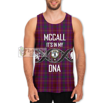 McCall (Caithness) Tartan Men's Tank Top with Family Crest DNA In Me Style Men - Tartan Vibes Clothing
