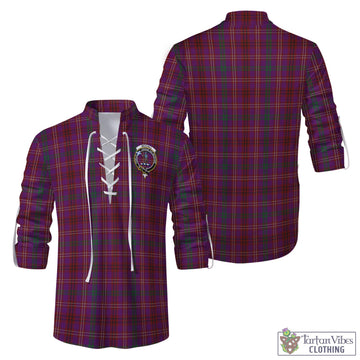 McCall (Caithness) Tartan Men's Scottish Traditional Jacobite Ghillie Kilt Shirt with Family Crest Men - Tartan Vibes Clothing