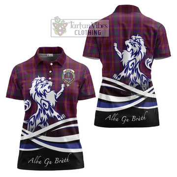 McCall (Caithness) Tartan Women's Polo Shirt with Alba Gu Brath Regal Lion Emblem Women - Tartan Vibes Clothing