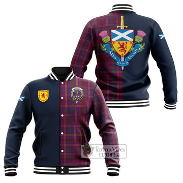 McCall (Caithness) Tartan Baseball Jacket Alba with Scottish Lion Royal Arm Half Style Unisex - Tartan Vibes Clothing