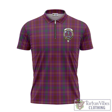 McCall (Caithness) Tartan Zipper Polo Shirt with Family Crest Unisex - Tartan Vibes Clothing