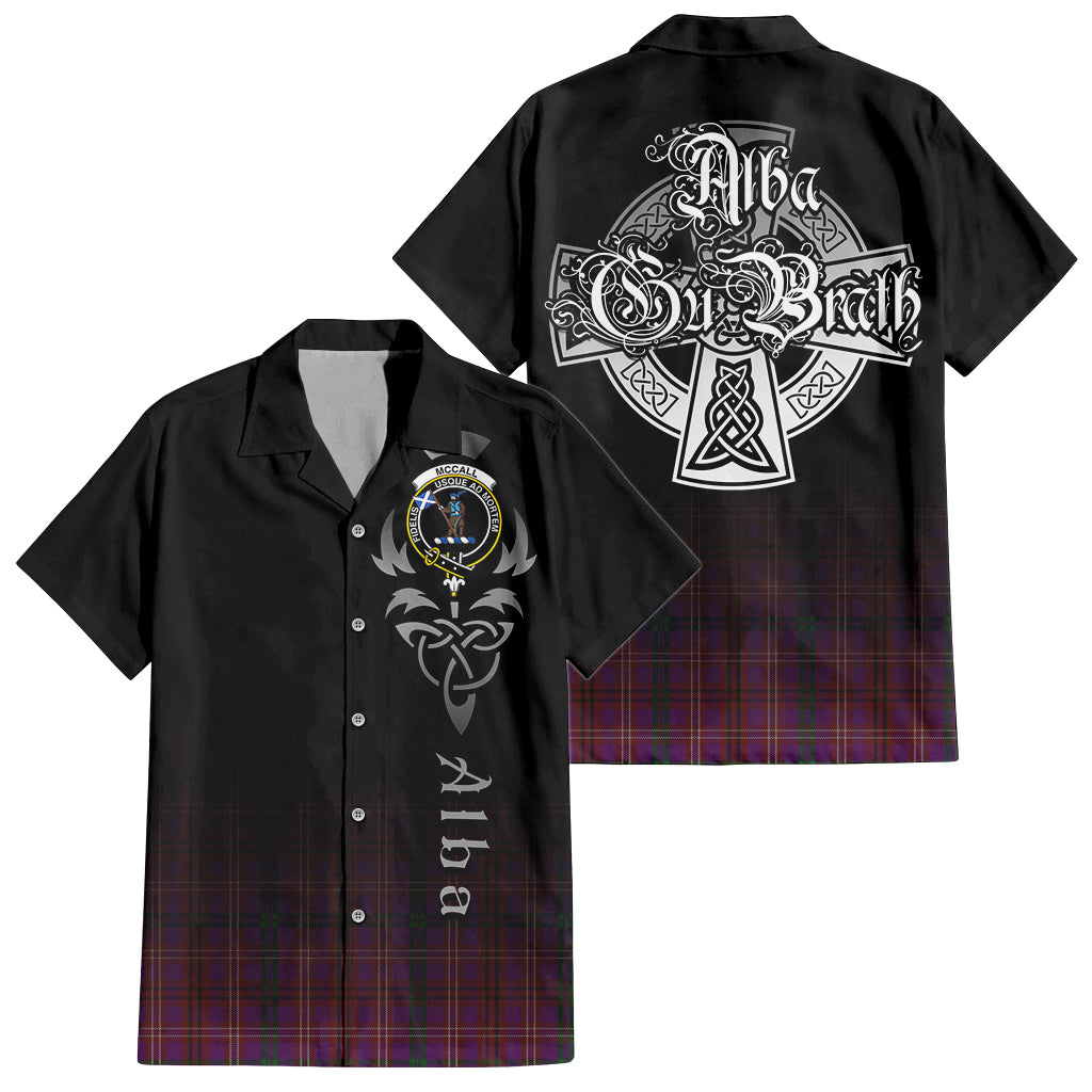 McCall (Caithness) Tartan Hawaiian Shirt Shirt Featuring Alba Gu Brath Family Crest Celtic Inspired Kid - Tartan Vibes Clothing