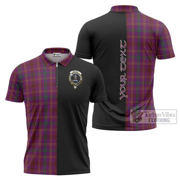 McCall (Caithness) Tartan Zipper Polo Shirt with Family Crest and Half Of Me Style Unisex - Tartan Vibes Clothing