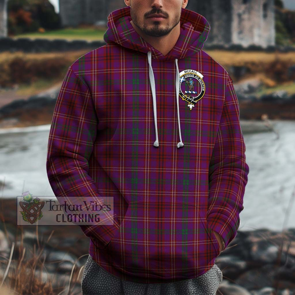 McCall (Caithness) Tartan Cotton Hoodie with Family Crest Zip Hoodie - Tartan Vibes Clothing