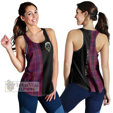 McCall (Caithness) Tartan Women's Racerback Tanks with Family Crest and Half Of Me Style 4XL - Tartan Vibes Clothing