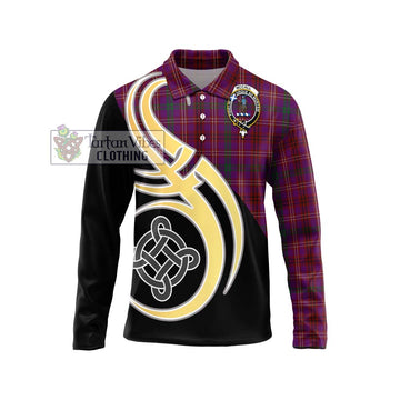 McCall (Caithness) Tartan Long Sleeve Polo Shirt with Family Crest and Celtic Symbol Style Unisex - Tartan Vibes Clothing