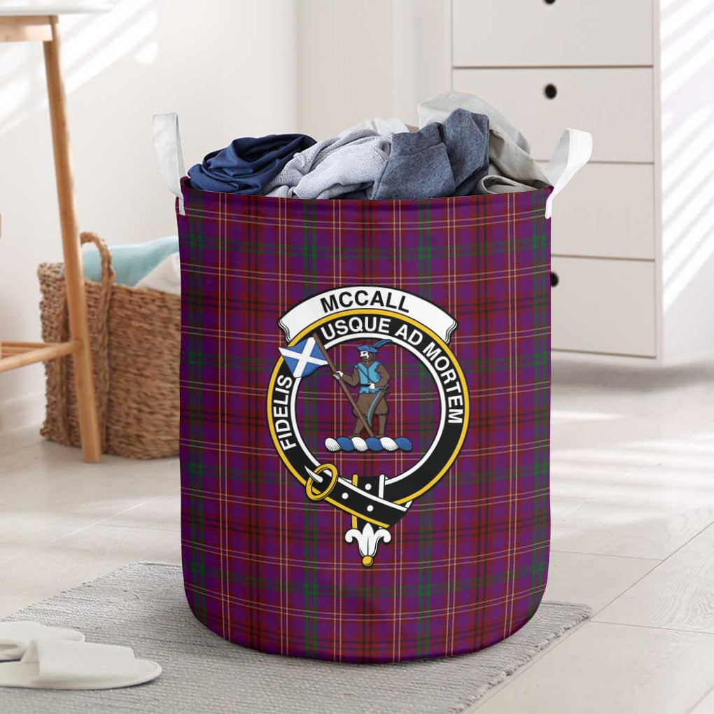 McCall (Caithness) Tartan Laundry Basket with Family Crest One Size - Tartanvibesclothing Shop